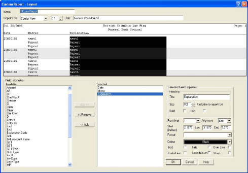 Customizable Reports