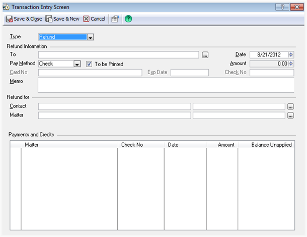 Enter a Refund