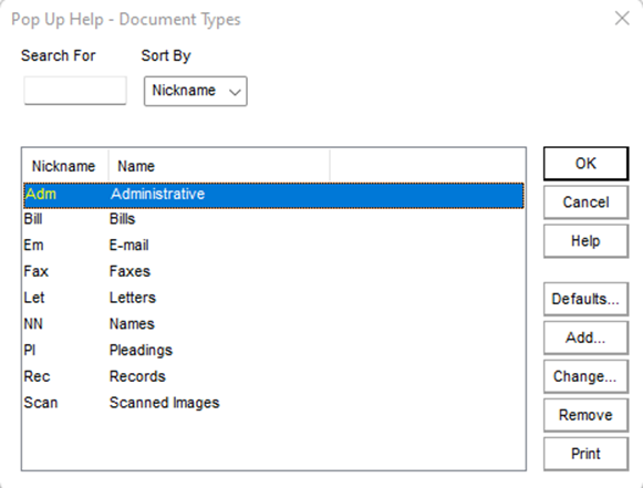 Document Types