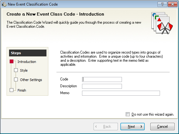 Add a Classification Code Using the Classification Code Wizard